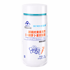 越橘葉黃素天然β-胡蘿卜素軟膠囊